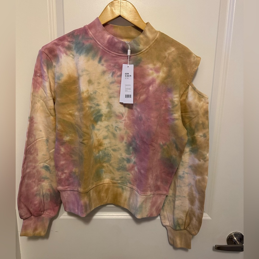 525 America Revolve Tie-Dye Cutout Sweatshirt. Small. NWT